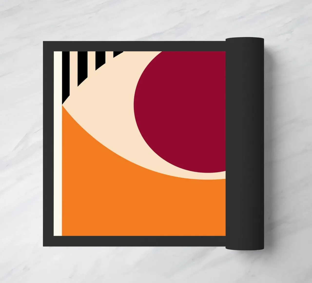 Bauhaus Eye Abstract Art Print by Modernist Geometric Forms paillasson de NorwesClub