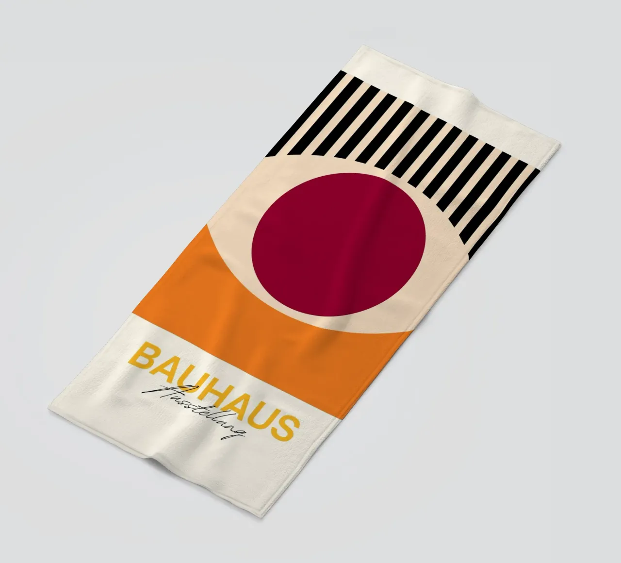 Bauhaus Eye Abstract Art Print by Modernist Geometric Forms beach towel by NorwesClub