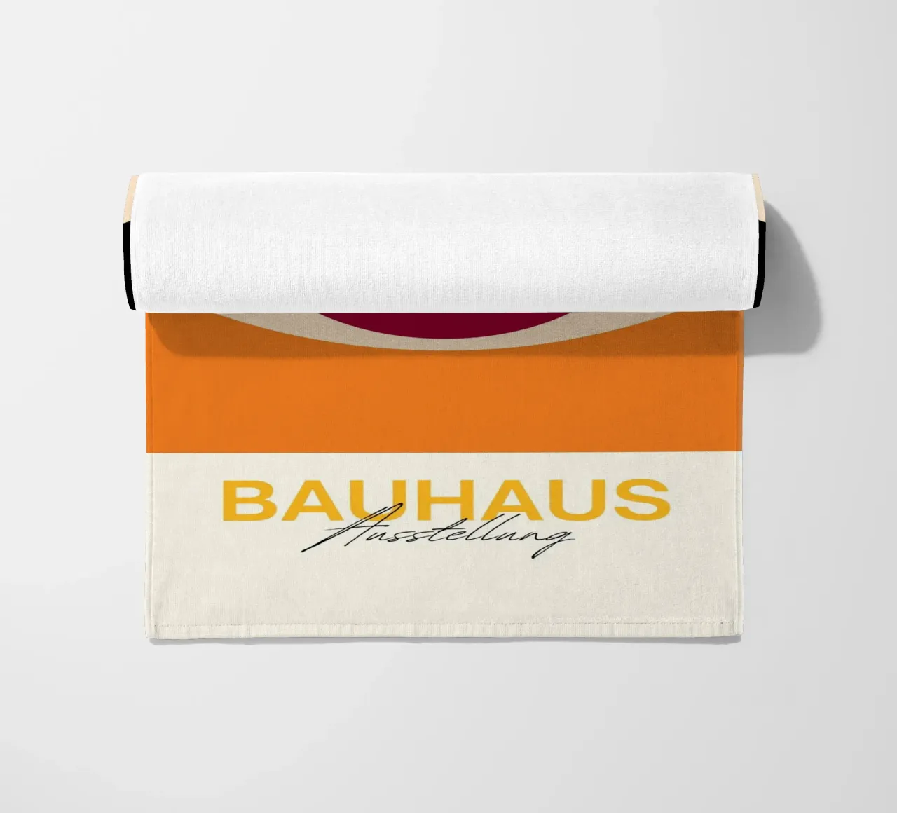 Bauhaus Eye Abstract Art Print by Modernist Geometric Forms beach towel by NorwesClub
