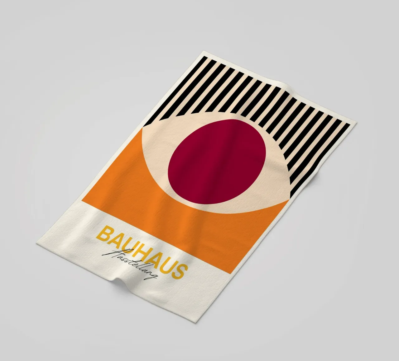 Bauhaus Eye Abstract Art Print by Modernist Geometric Forms beach towel by NorwesClub