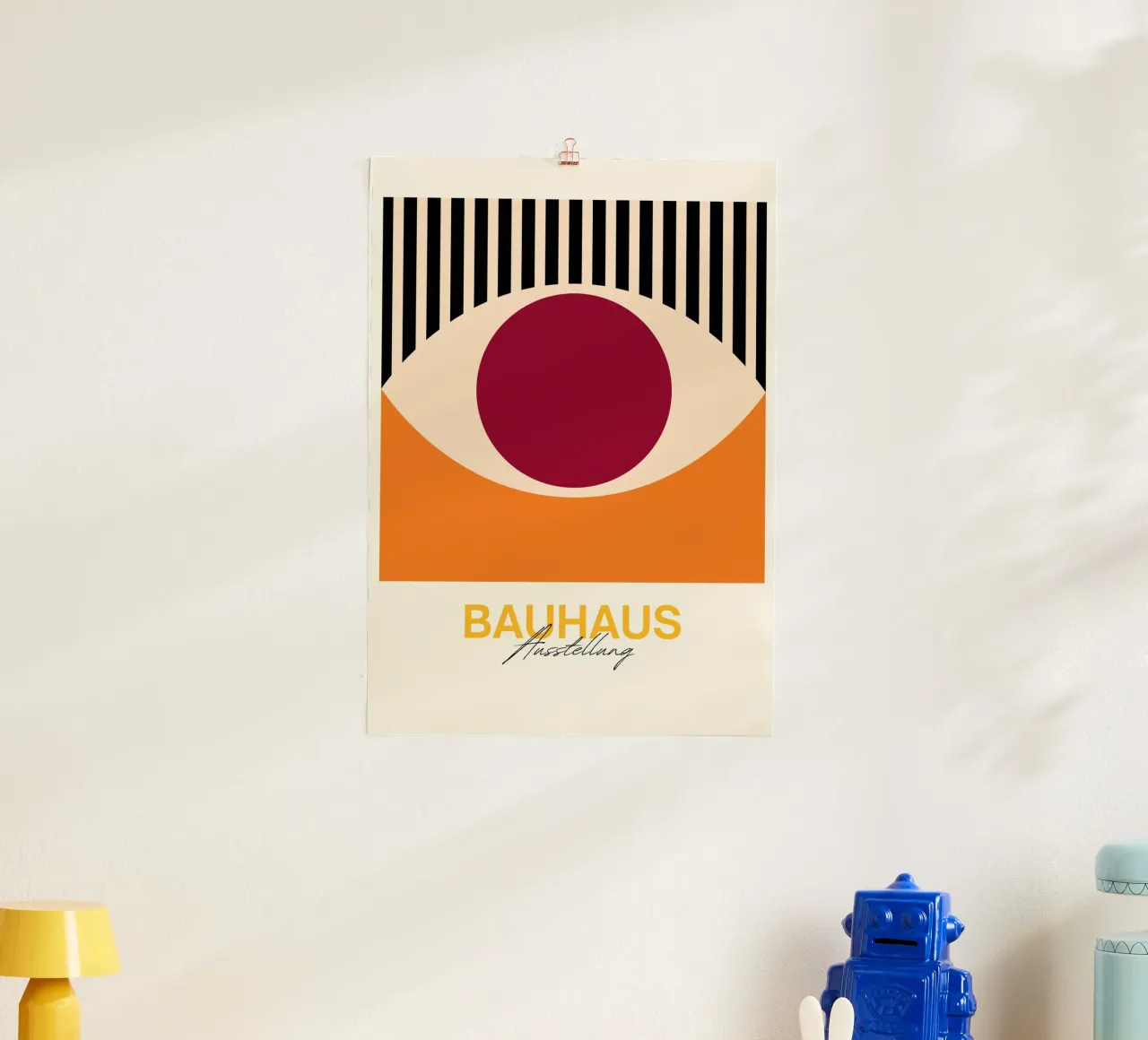 Bauhaus Eye Abstract Art Print by Modernist Geometric Forms hahnemühle by NorwesClub