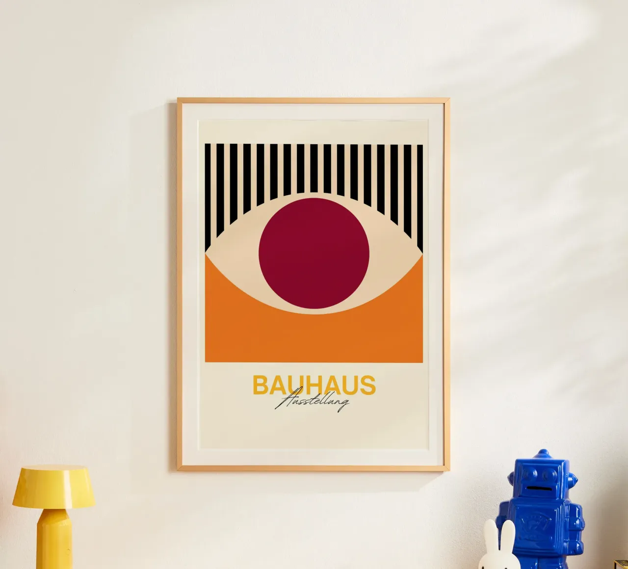Bauhaus Eye Abstract Art Print by Modernist Geometric Forms hahnemühle by NorwesClub