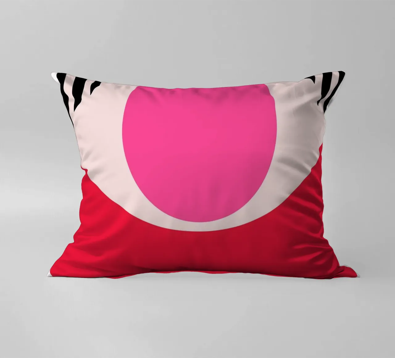 Bauhaus Eye Abstract Art Print by Modernist Geometric Forms, decorative cushion by NorwesClub