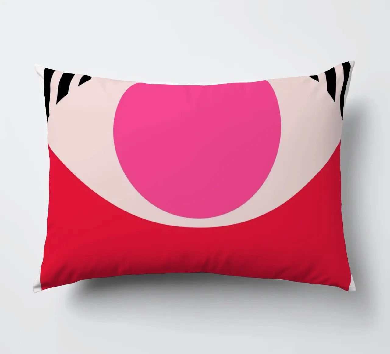 Bauhaus Eye Abstract Art Print by Modernist Geometric Forms, decorative cushion by NorwesClub