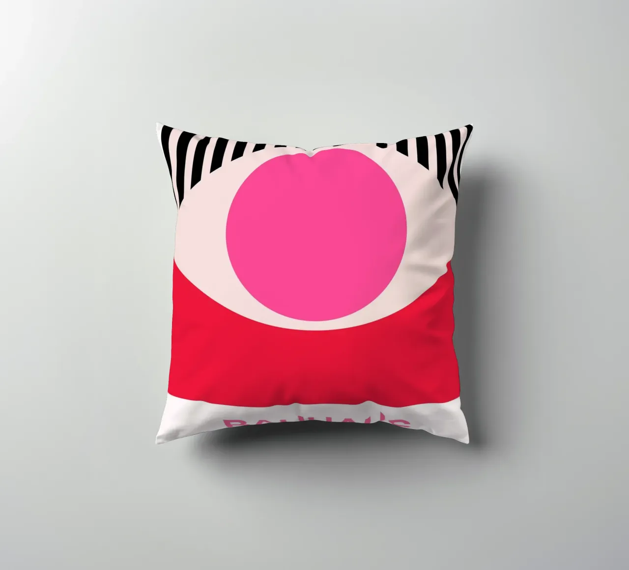 Bauhaus Eye Abstract Art Print by Modernist Geometric Forms, decorative cushion by NorwesClub