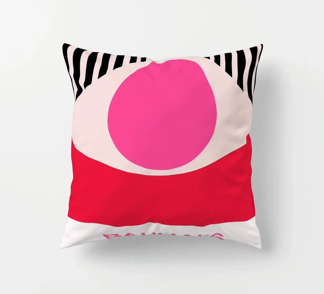 Bauhaus Eye Abstract Art Print by Modernist Geometric Forms, decorative cushion by NorwesClub