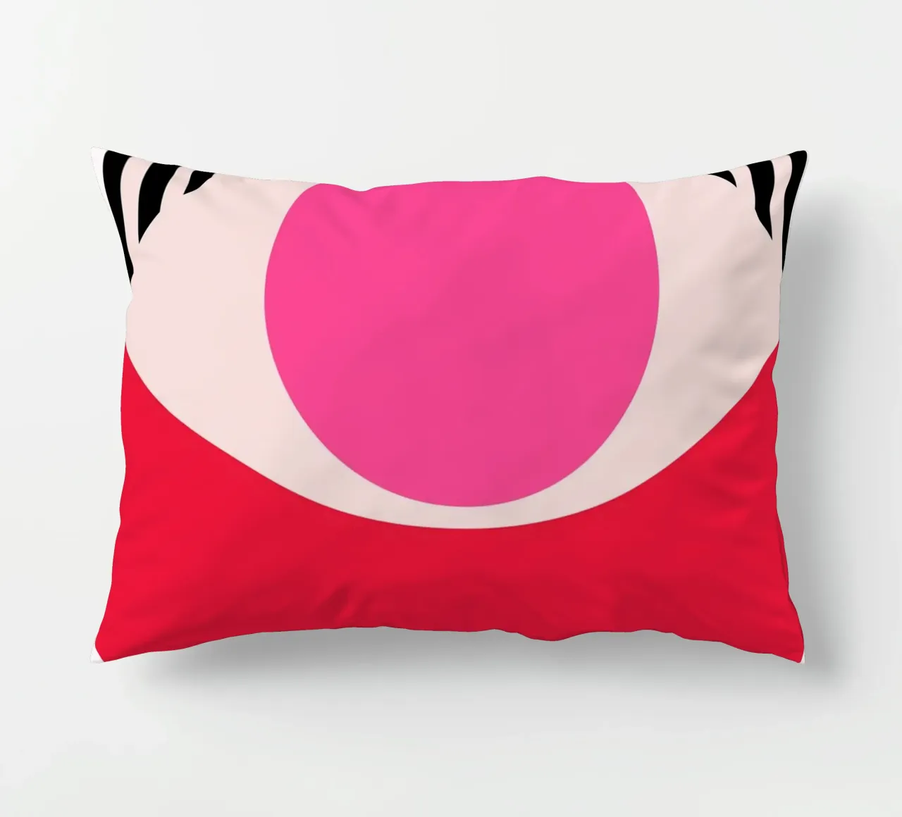 Bauhaus Eye Abstract Art Print by Modernist Geometric Forms, decorative cushion by NorwesClub