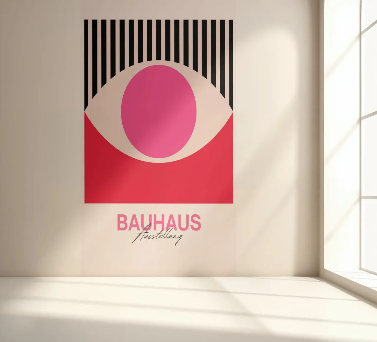 Bauhaus Eye Abstract Art Print by Modernist Geometric Forms, papel para pared de NorwesClub