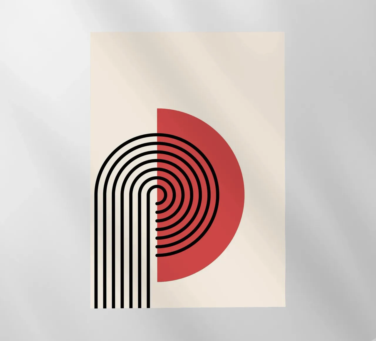 Abstrakter Retro-Regenbogenbogen Kunstdruck von Modernist Forms, Re Backlit Folie von NorwesClub