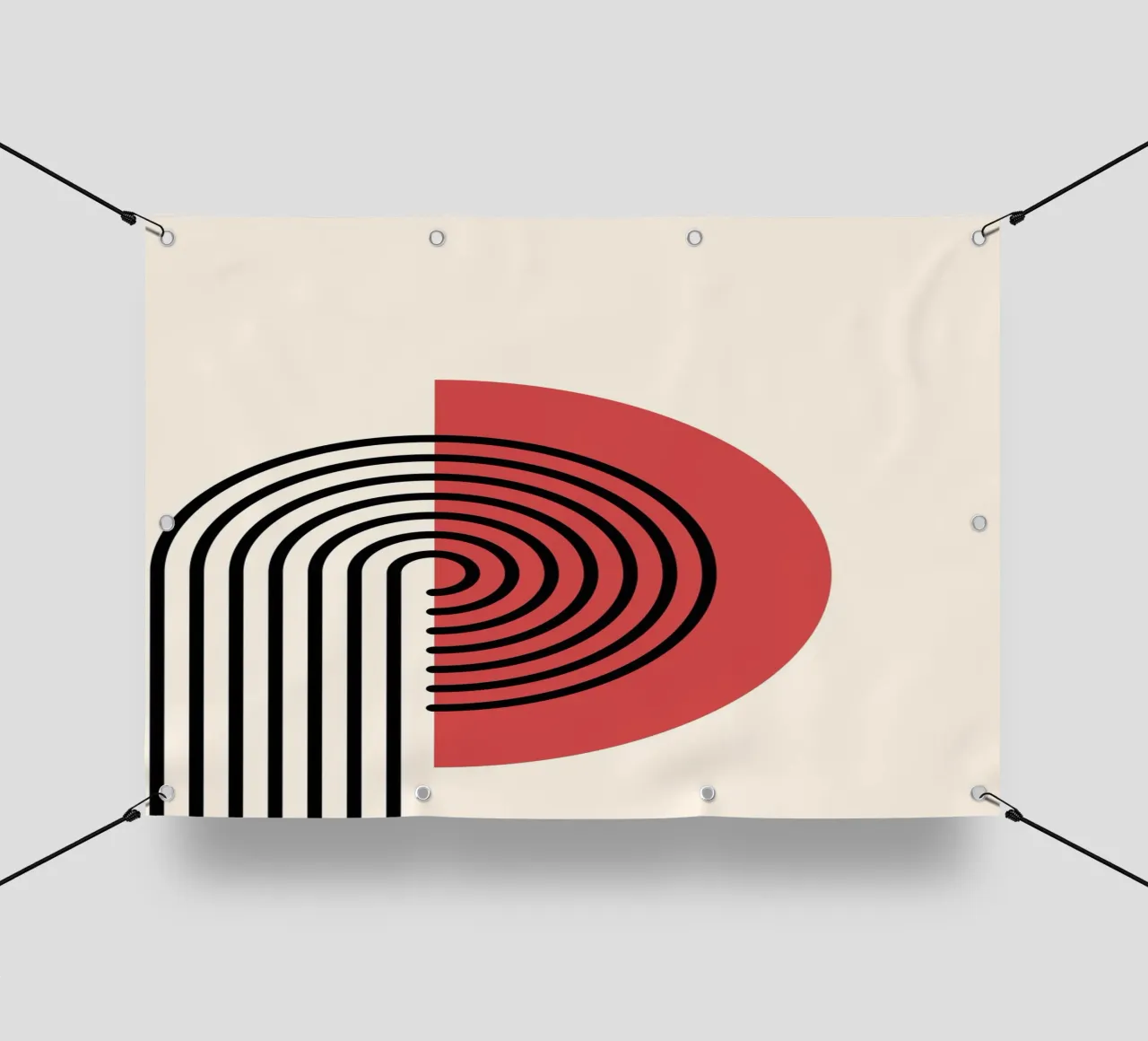 Abstracte Retro Regenboog Kunstdruk door Modernist Forms, Re pvc-zeil van NorwesClub