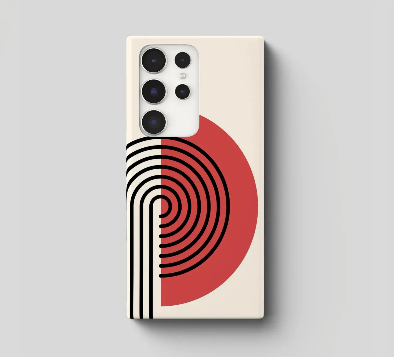 Abstrakter Retro-Regenbogenbogen Kunstdruck von Modernist Forms, Re Samsung Hülle von NorwesClub