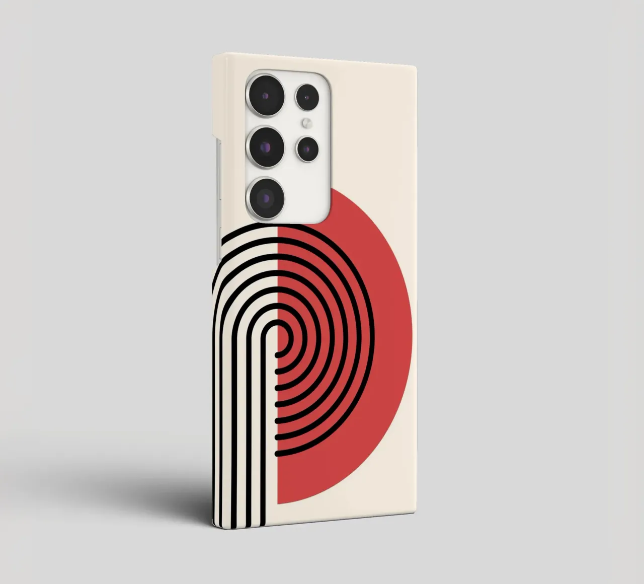 Abstrakter Retro-Regenbogenbogen Kunstdruck von Modernist Forms, Re Samsung Hülle von NorwesClub