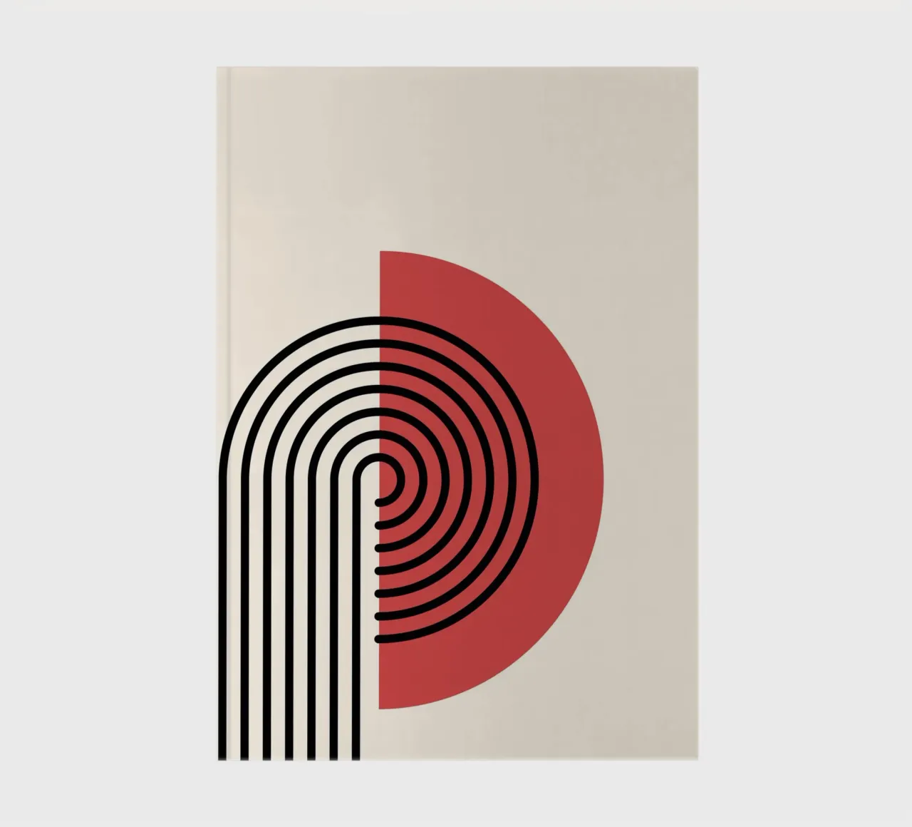Art abstrait rétro arc-en-ciel par Modernist Forms, Re carnet de notes de NorwesClub