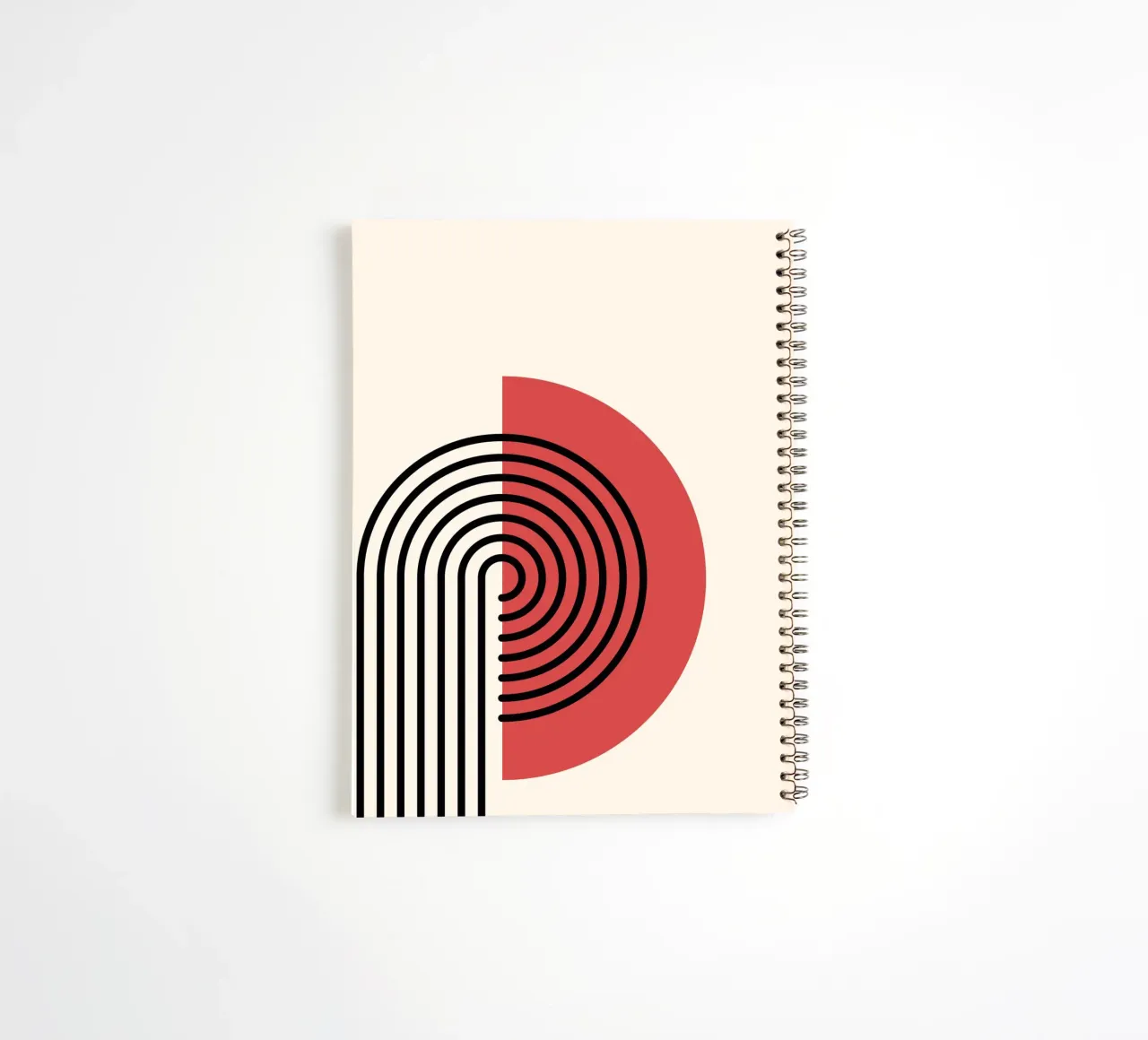 Abstract Retro Rainbow Arch Art Print by Modernist Forms, Re spiral notebook by NorwesClub