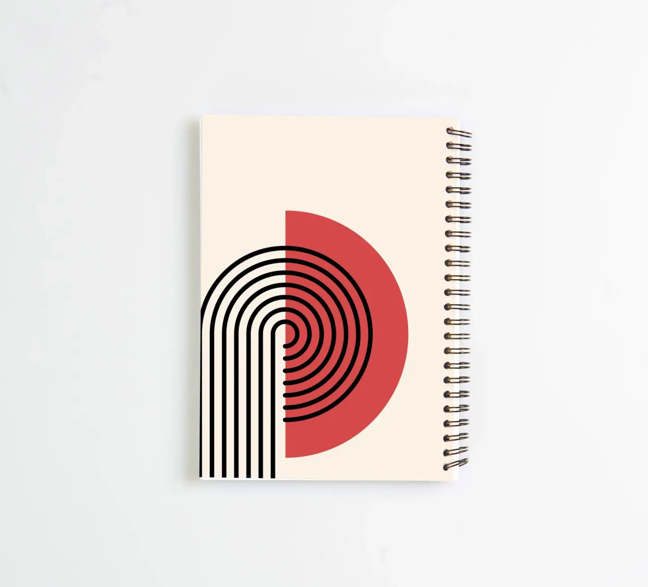 Abstract Retro Rainbow Arch Art Print by Modernist Forms, Re spiral notebook by NorwesClub