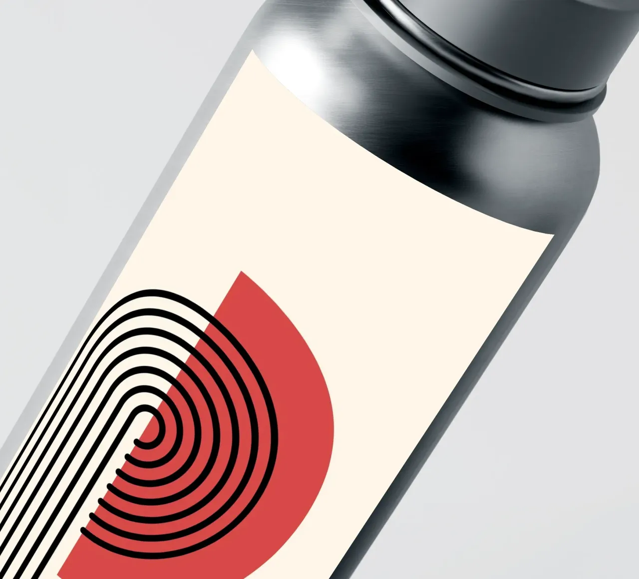 Abstrakter Retro-Regenbogenbogen Kunstdruck von Modernist Forms, Re Sticker von NorwesClub