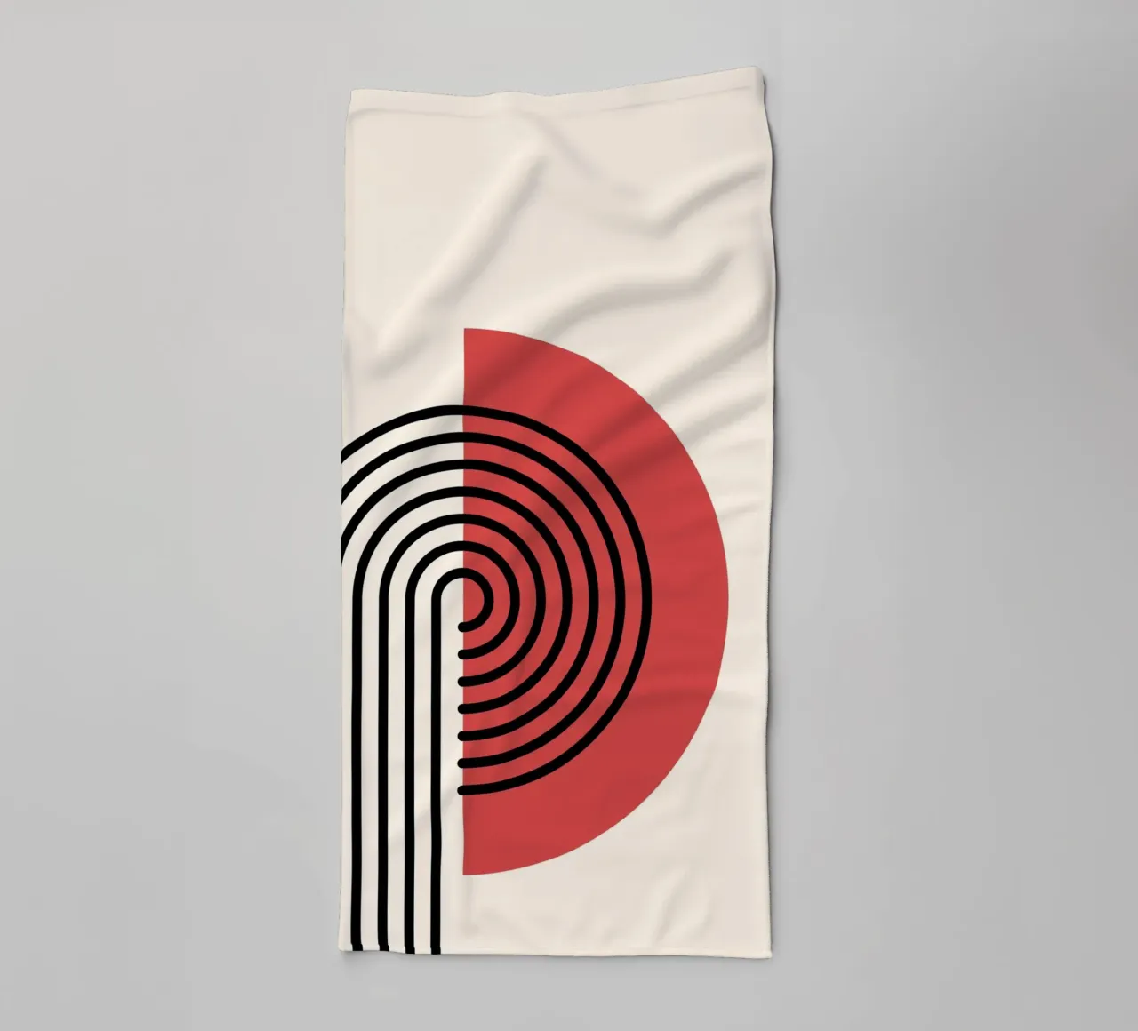 Abstrakter Retro-Regenbogenbogen Kunstdruck von Modernist Forms, Re Handtuch von NorwesClub