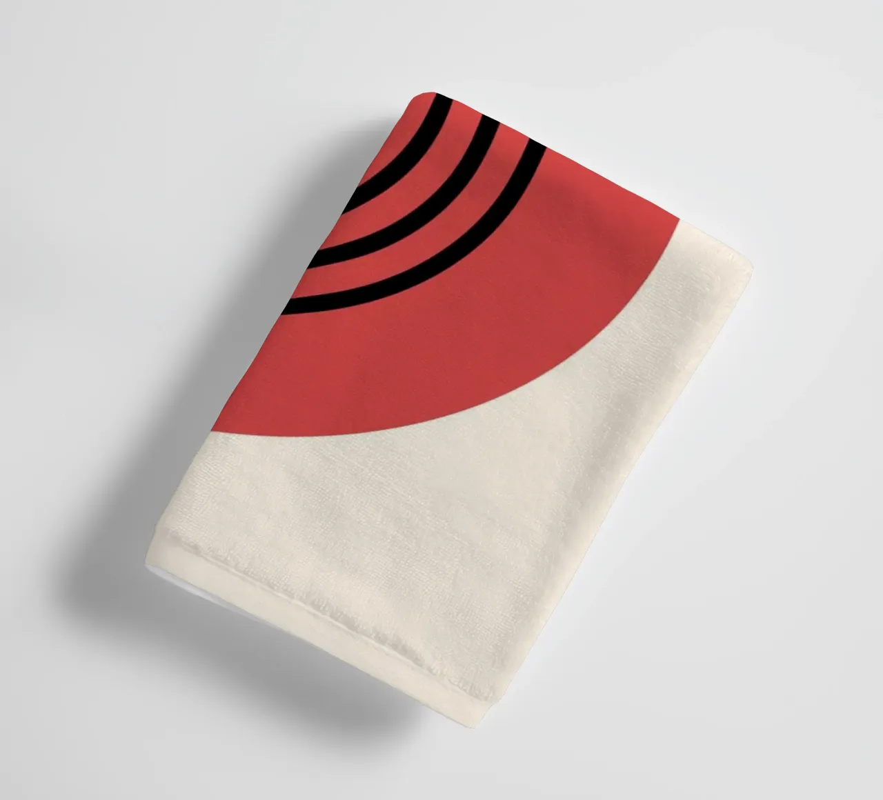 Abstrakter Retro-Regenbogenbogen Kunstdruck von Modernist Forms, Re Handtuch von NorwesClub
