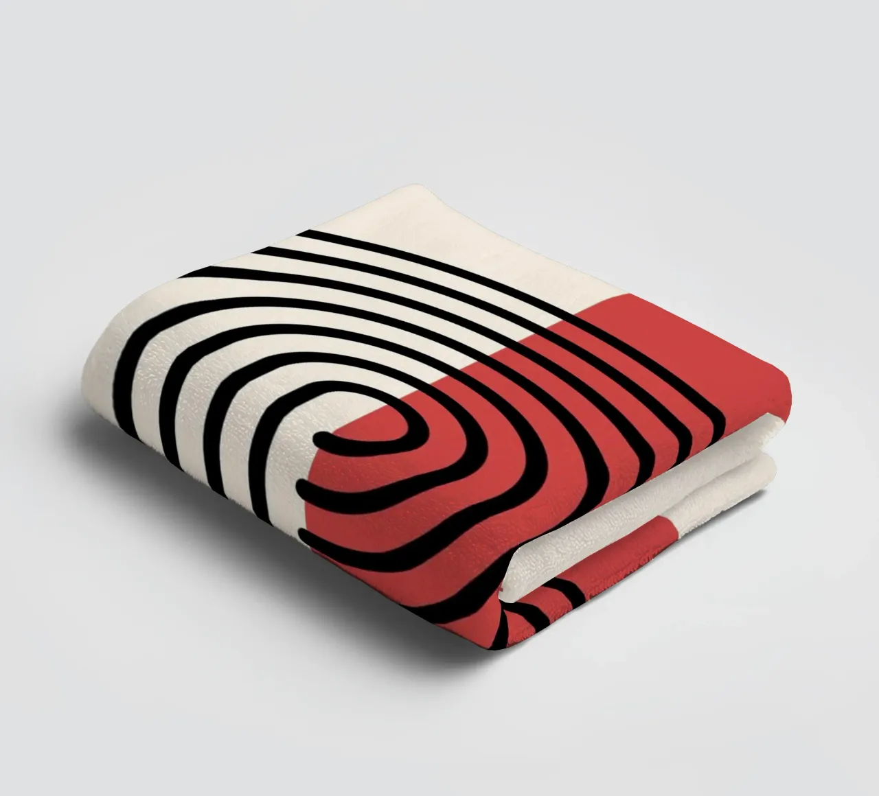 Abstrakter Retro-Regenbogenbogen Kunstdruck von Modernist Forms, Re Handtuch von NorwesClub