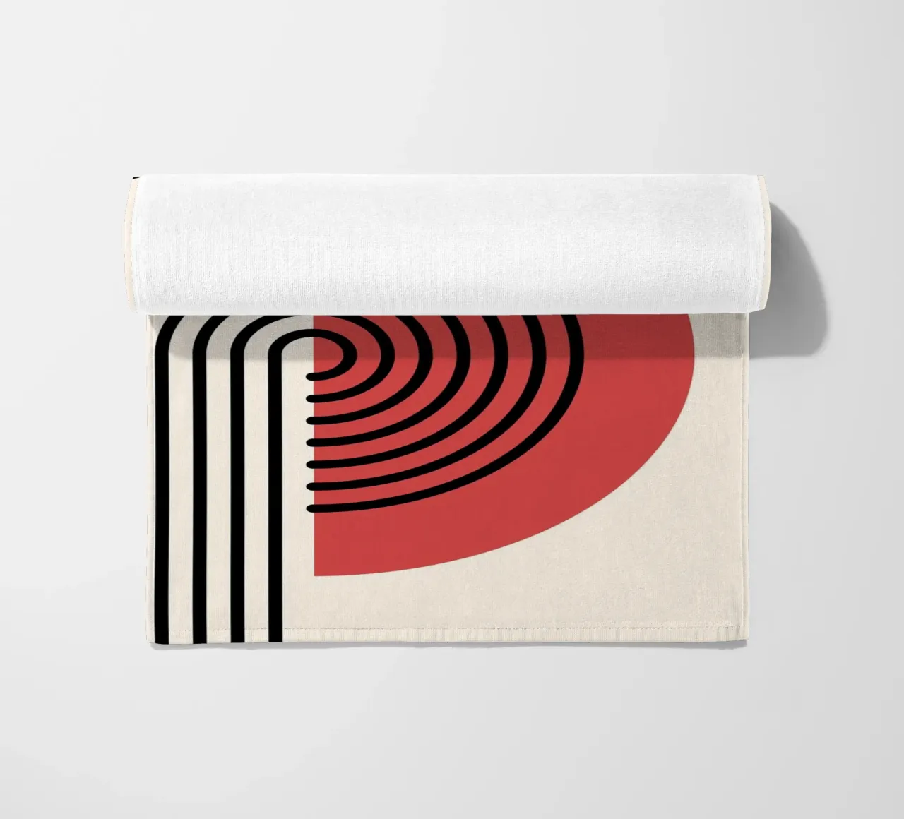 Stampa d'arte astratta dell'arcobaleno retrò di Modernist Forms, Re telo mare da NorwesClub