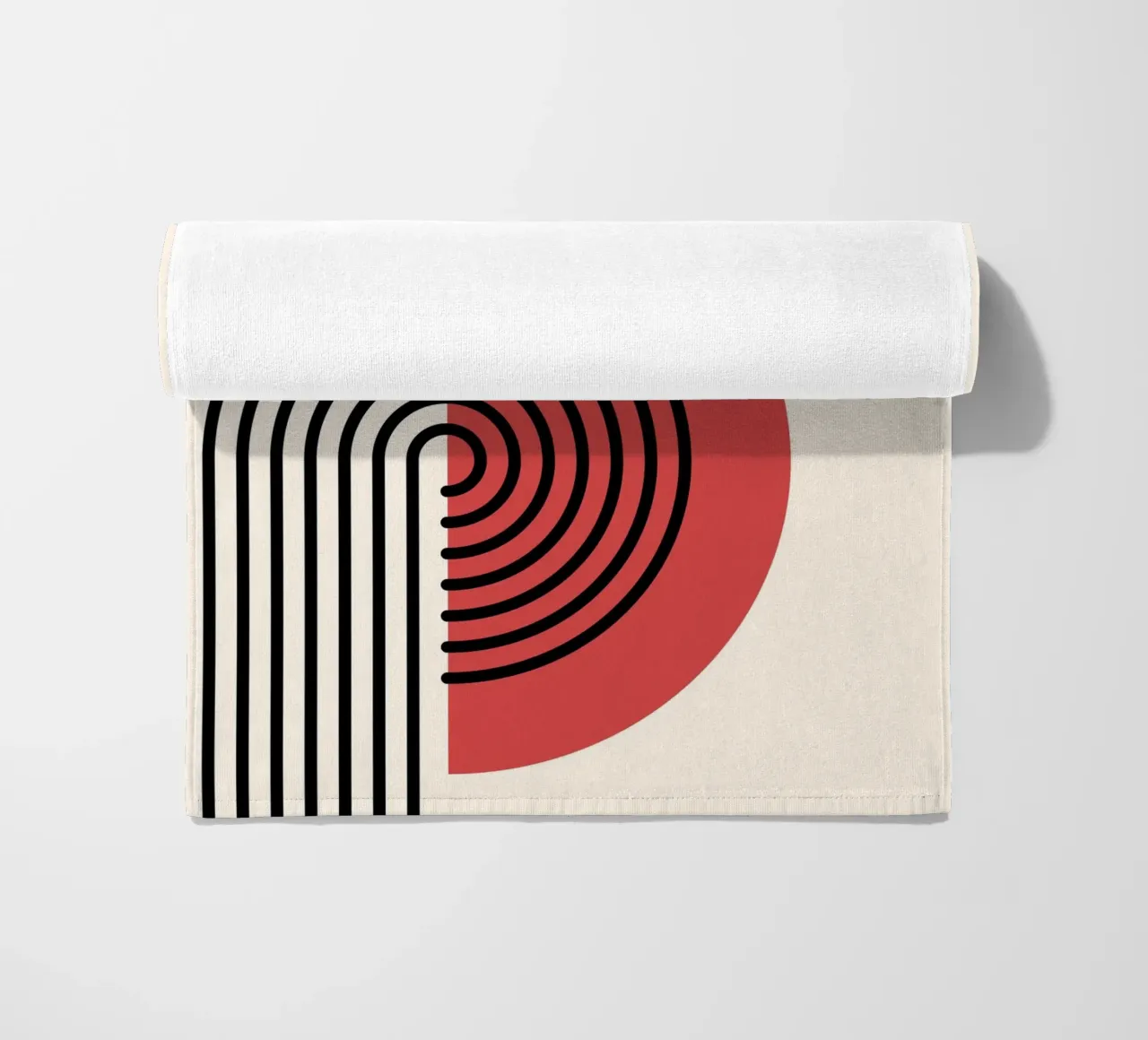 Stampa d'arte astratta dell'arcobaleno retrò di Modernist Forms, Re telo mare da NorwesClub
