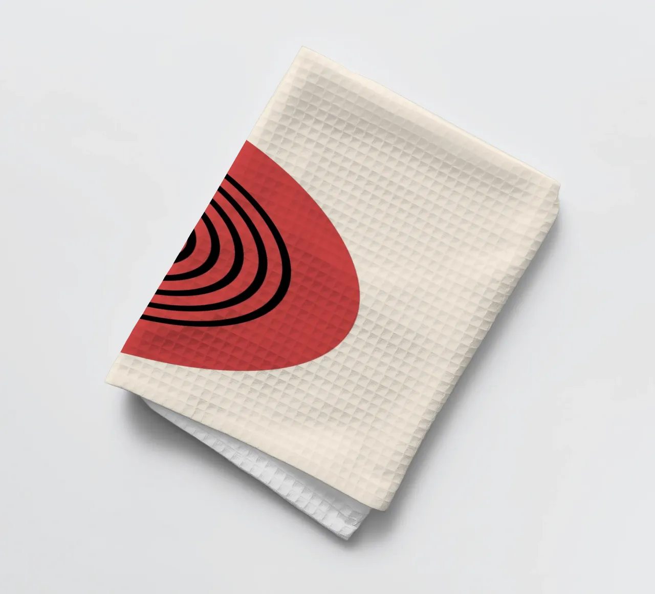 Abstrakter Retro-Regenbogenbogen Kunstdruck von Modernist Forms, Re Geschirrtuch von NorwesClub