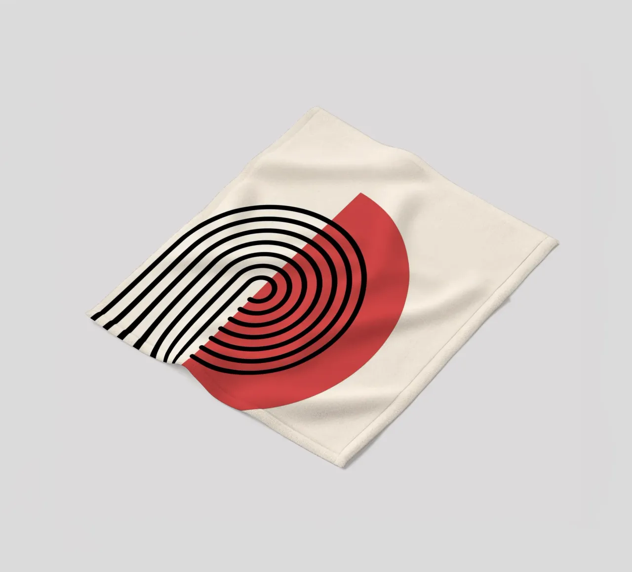 Abstrakter Retro-Regenbogenbogen Kunstdruck von Modernist Forms, Re Fleecedecke von NorwesClub