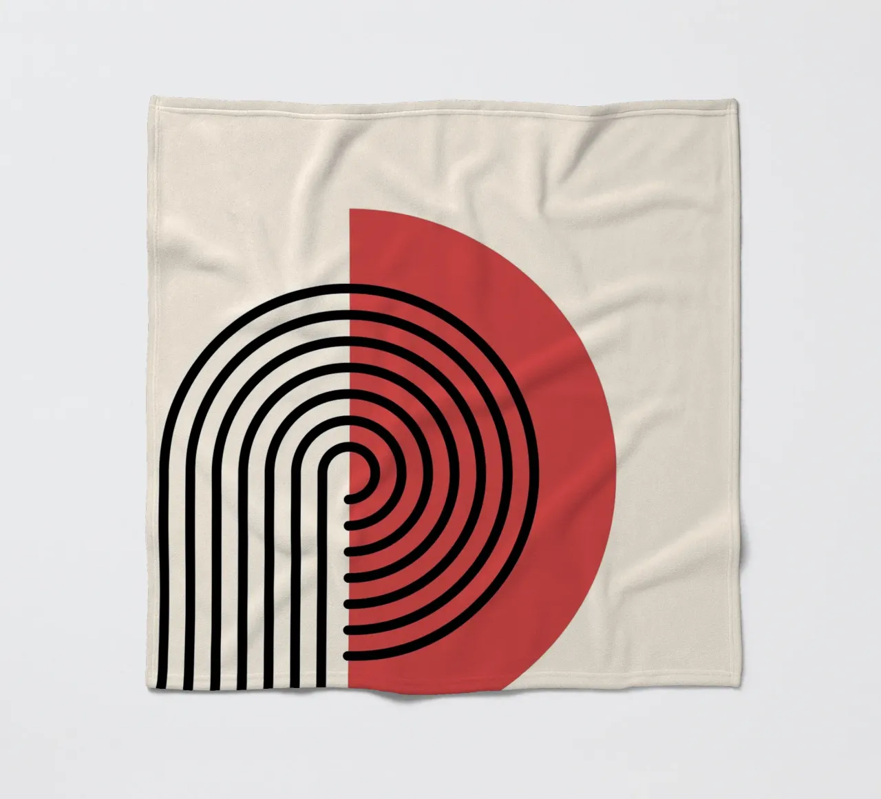 Abstrakter Retro-Regenbogenbogen Kunstdruck von Modernist Forms, Re Fleecedecke von NorwesClub