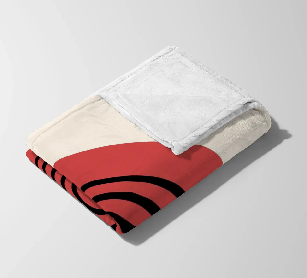 Abstrakter Retro-Regenbogenbogen Kunstdruck von Modernist Forms, Re Fleecedecke von NorwesClub