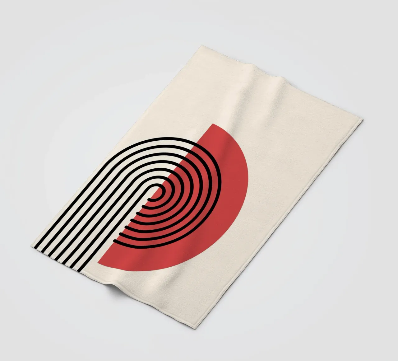 Abstrakter Retro-Regenbogenbogen Kunstdruck von Modernist Forms, Re Fleecedecke von NorwesClub