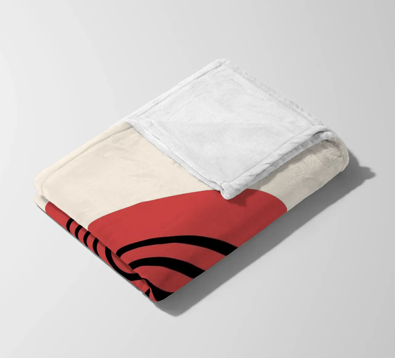 Abstrakter Retro-Regenbogenbogen Kunstdruck von Modernist Forms, Re Fleecedecke von NorwesClub