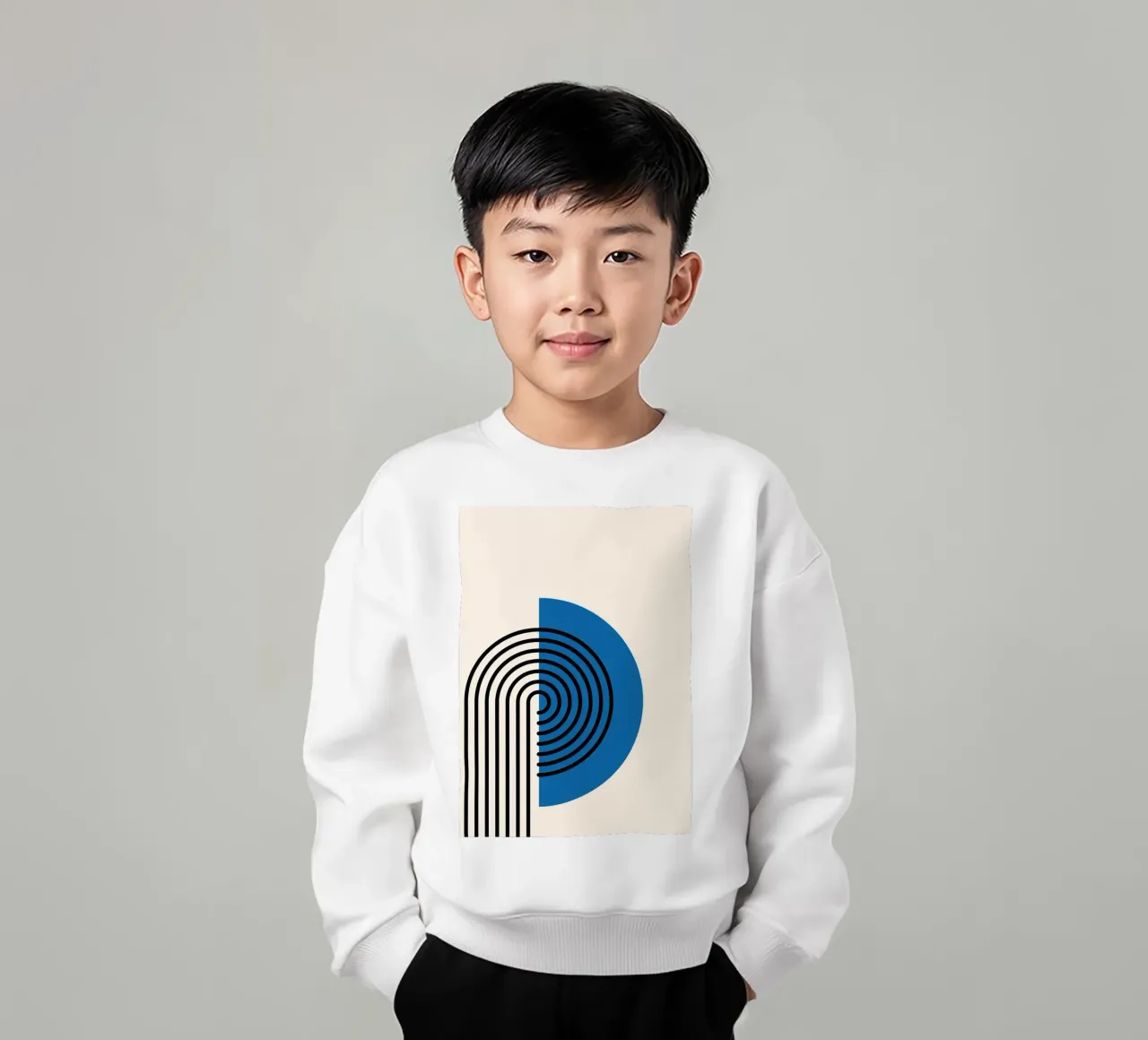 Arco iris retro abstracto de Modernist Forms, Bl sudadera para niño de NorwesClub