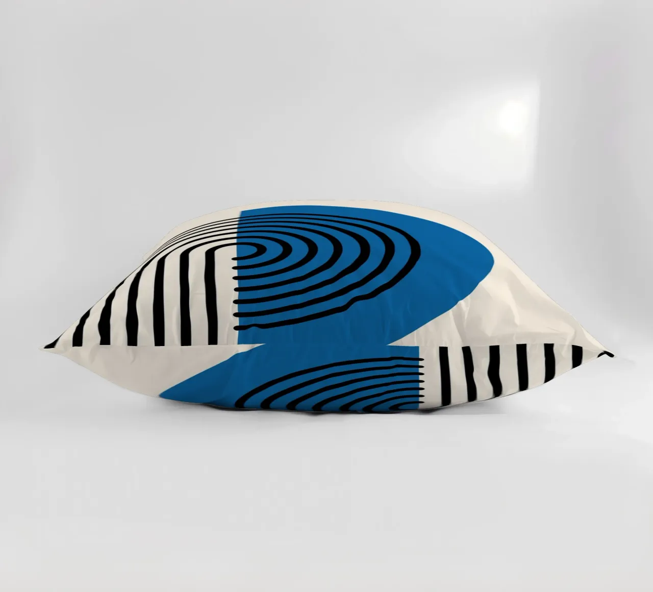 Abstract Retro Rainbow Arch Art Print by Modernist Forms, Bl decorative cushion by NorwesClub