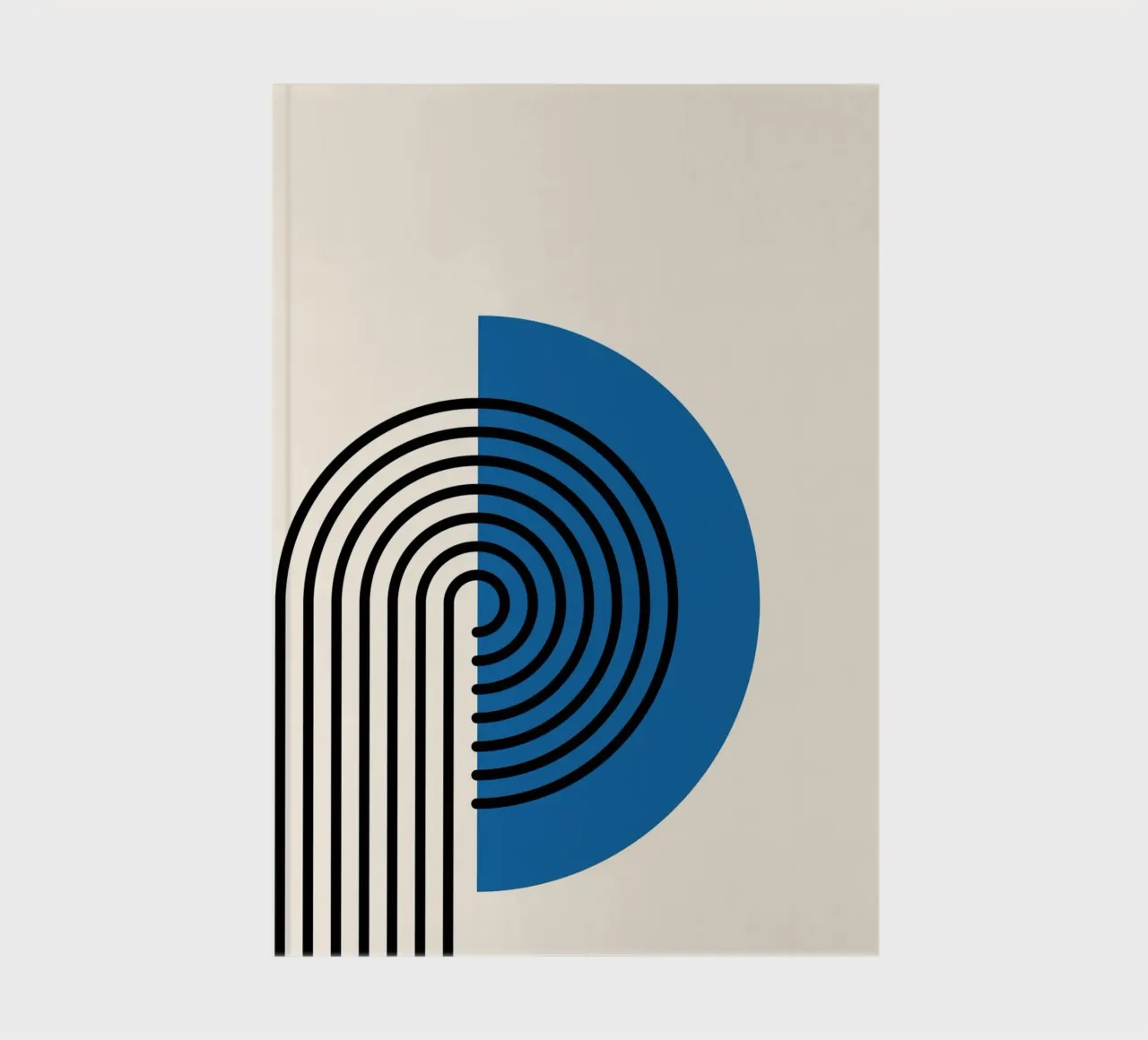 Abstract Retro Rainbow Arch Art Print by Modernist Forms, Bl notebook by NorwesClub