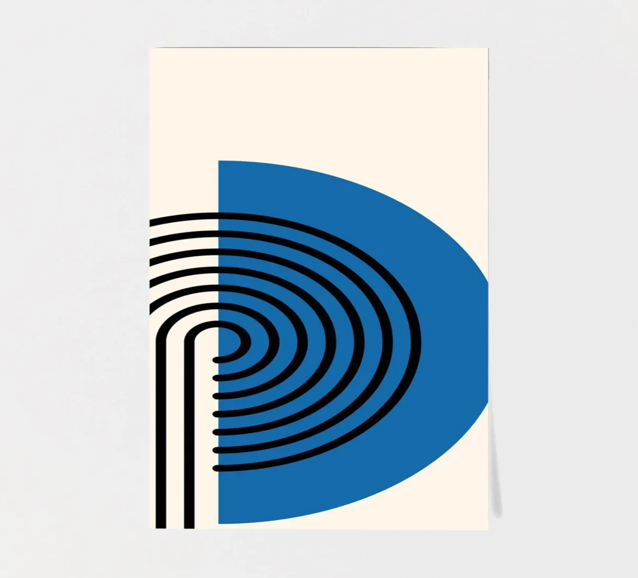 Abstrakter Retro-Regenbogenbogen Kunstdruck von Modernist Forms, Bl Stickerbogen von NorwesClub