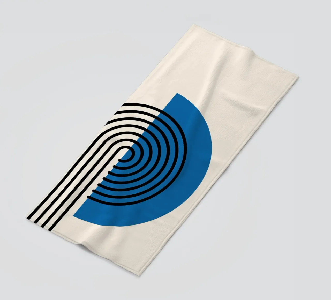 Abstract Retro Rainbow Arch Art Print by Modernist Forms, Bl beach towel by NorwesClub