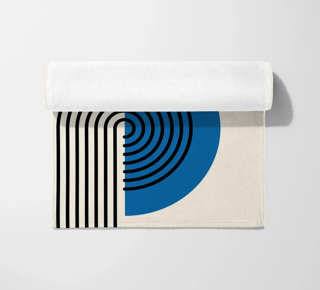 Abstract Retro Rainbow Arch Art Print by Modernist Forms, Bl beach towel by NorwesClub