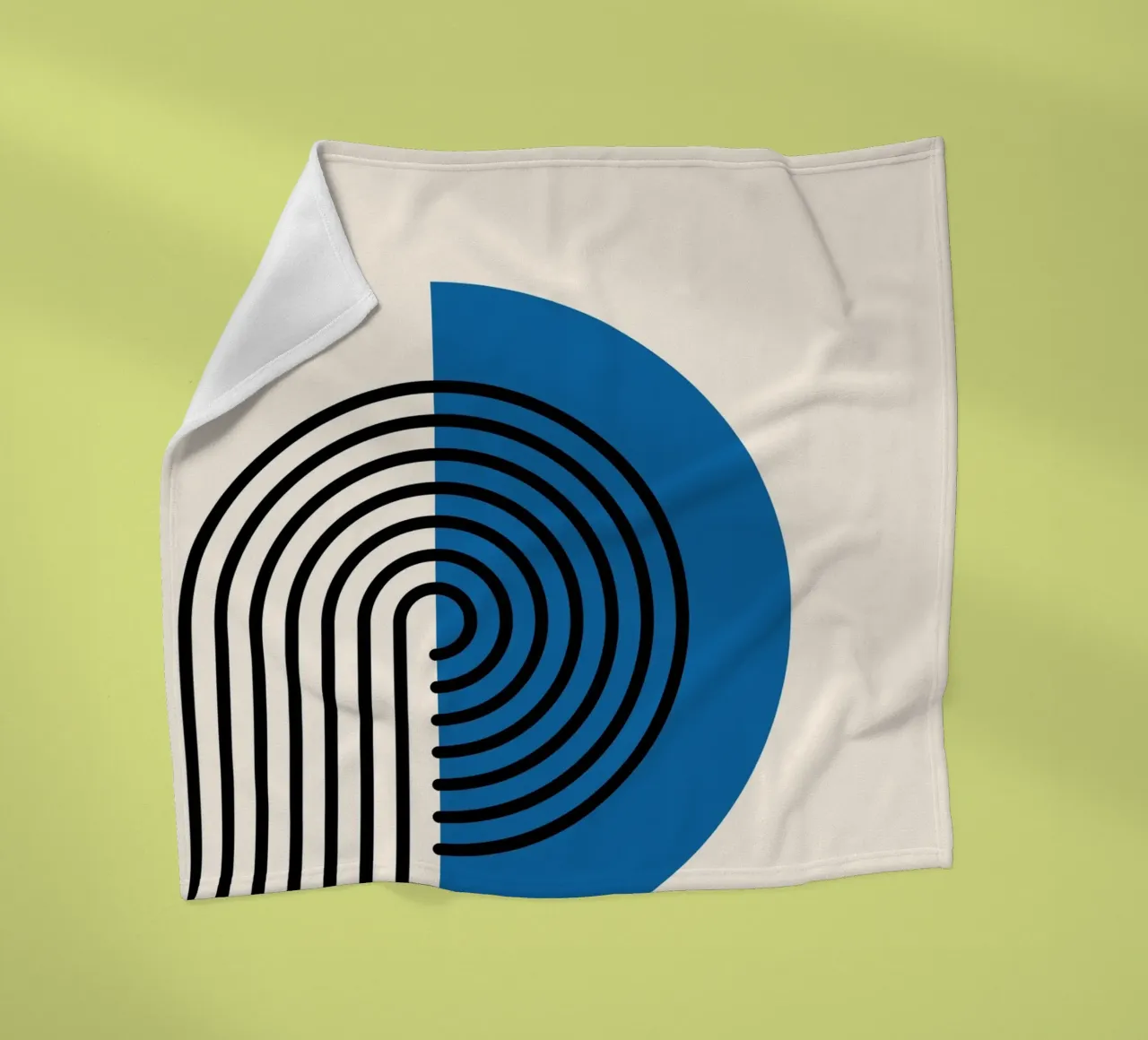 Abstrakter Retro-Regenbogenbogen Kunstdruck von Modernist Forms, Bl Fleecedecke von NorwesClub