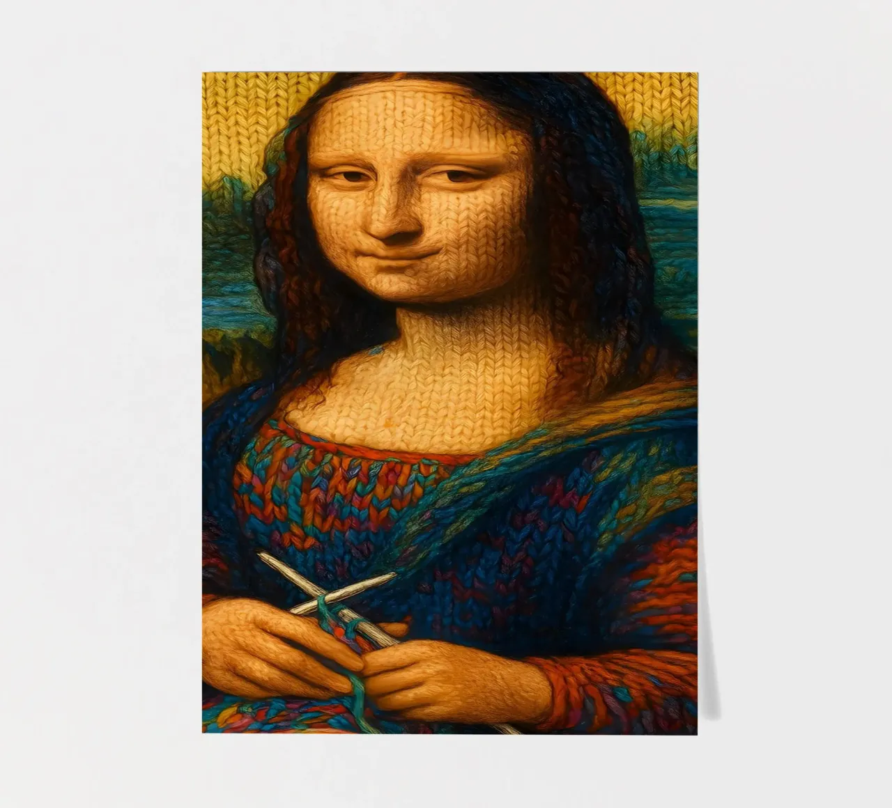 MONA LISA STRICKEN Stickerbogen von ARTOMATIC