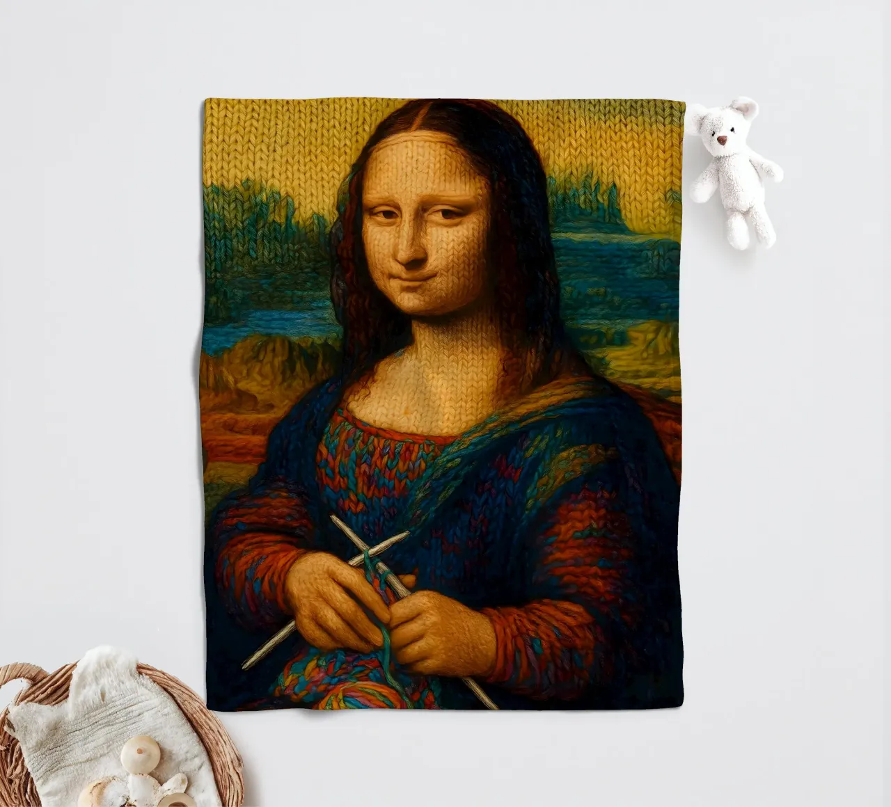 MONA LISA A MAGLIA coperta in pile da ARTOMATIC