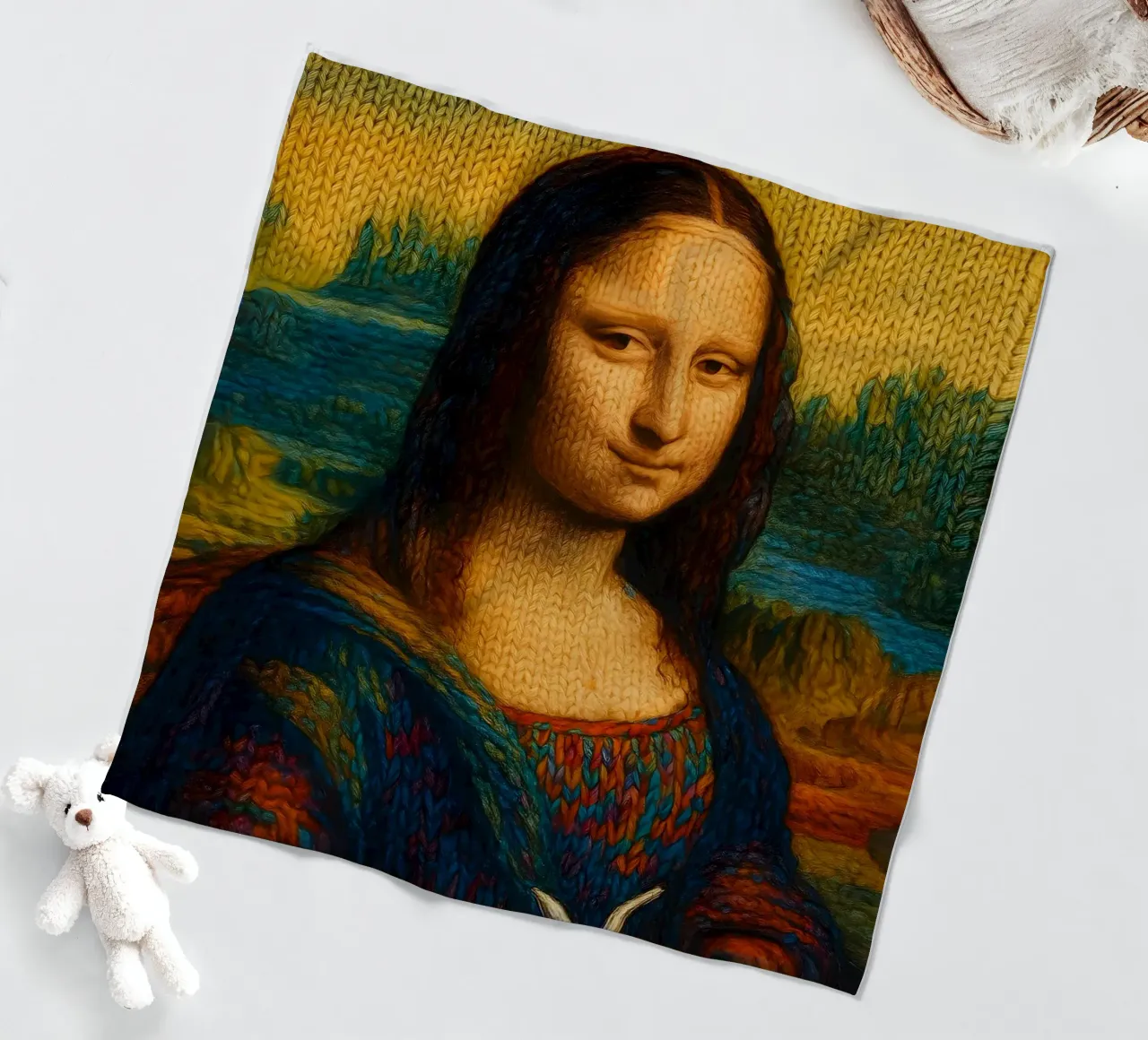 MONA LISA A MAGLIA coperta in pile da ARTOMATIC