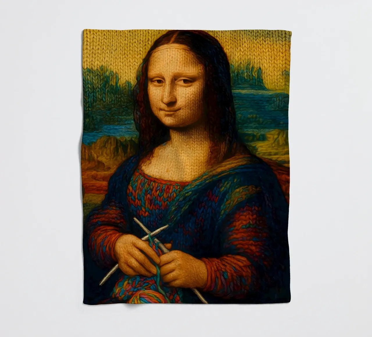 MONA LISA A MAGLIA coperta in pile da ARTOMATIC
