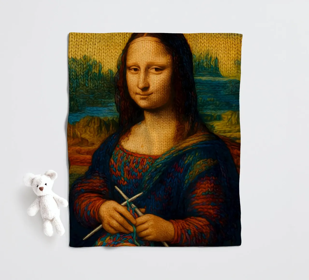 MONA LISA A MAGLIA coperta in pile da ARTOMATIC