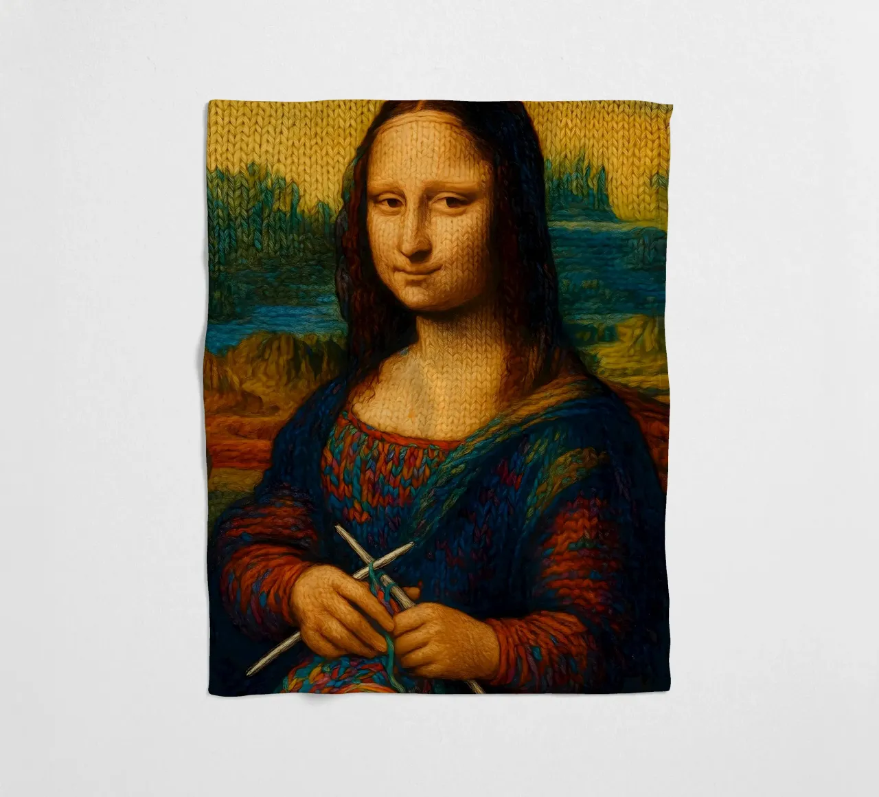 MONA LISA A MAGLIA coperta in pile da ARTOMATIC