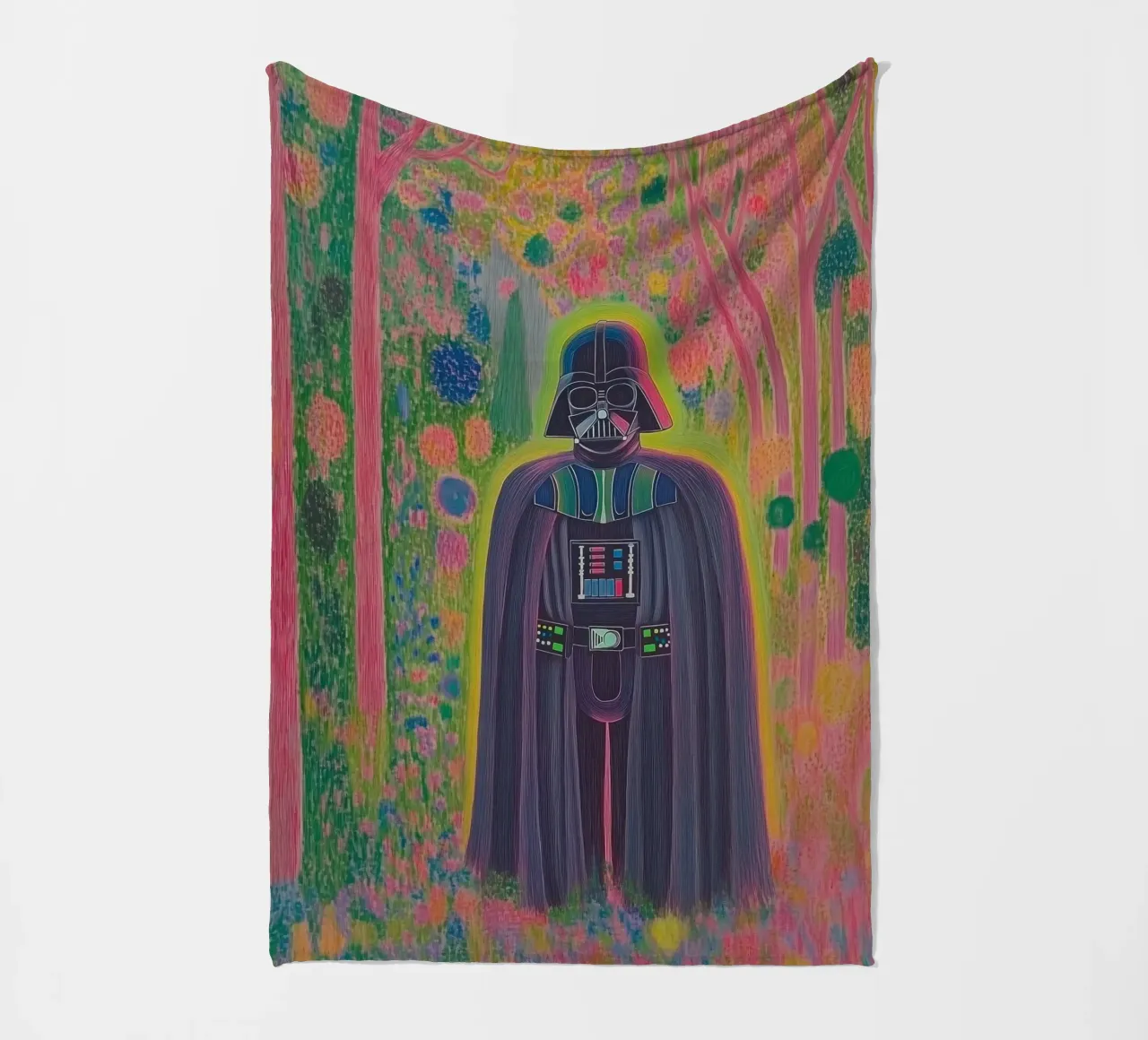 Star Wars Colorful Darth Vader Poster – Botanical Art Print fleece blanket by Kaji