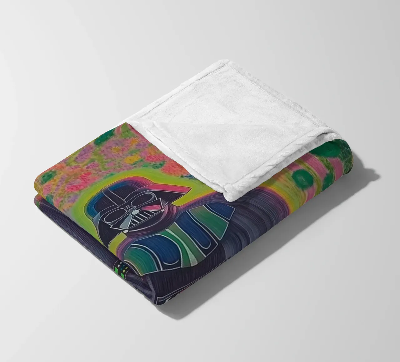 Star Wars Colorful Darth Vader Poster – Botanical Art Print fleece blanket by Kaji