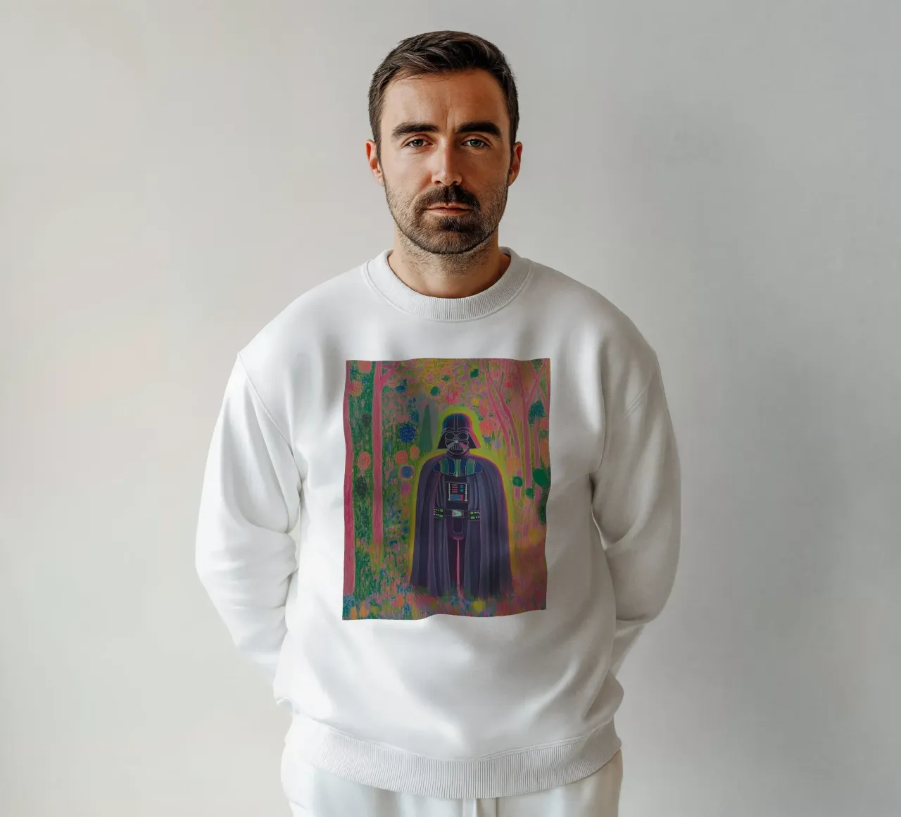 Star Wars Colorful Darth Vader Poster – Botanical Art Print sweatshirt by Kaji
