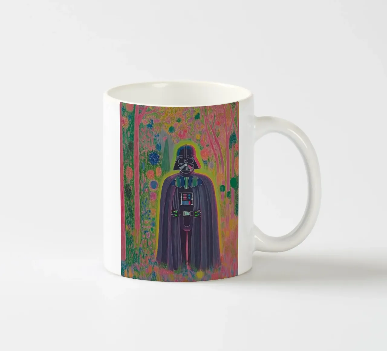 Star Wars kleurrijke Darth Vader Poster - Botanische Kunstdruk keramische mok van Kaji