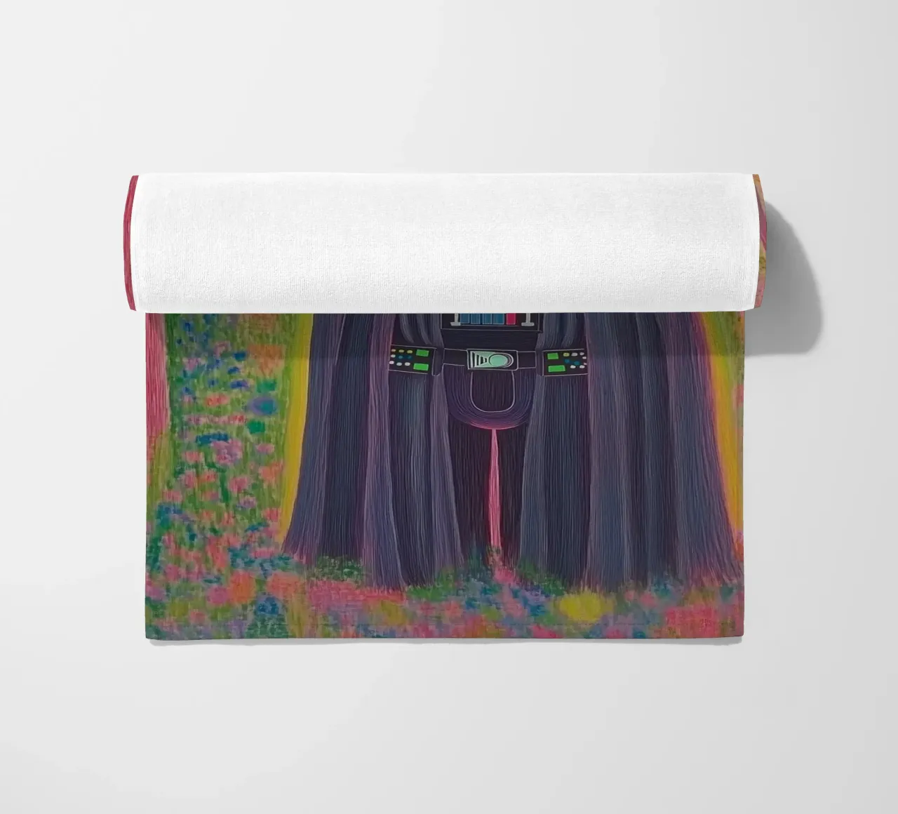 Star Wars Colorful Darth Vader Poster – Botanical Art Print beach towel by Kaji