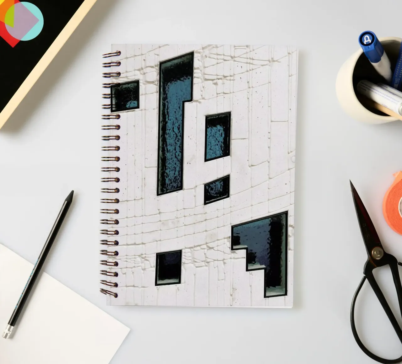 Abstract Geometrics spiral notebook by Sebastian Hilgetag